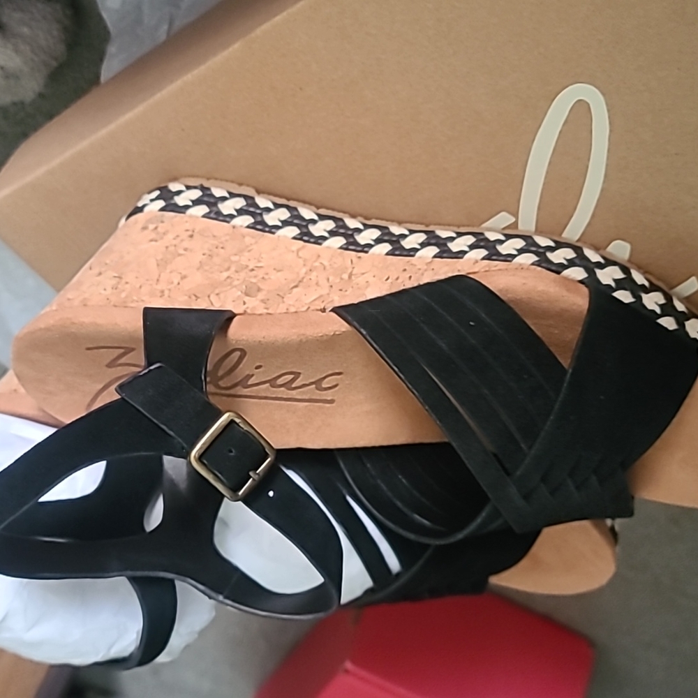 Women's cork wedge shoes heels.